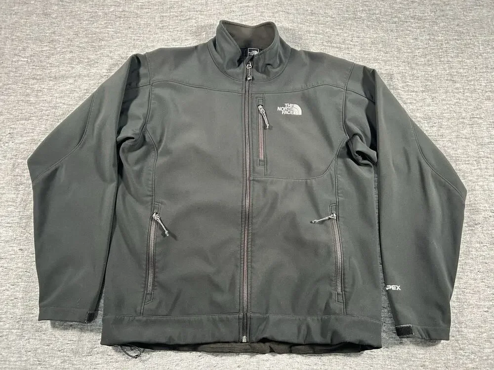 The North Face Apex Bionic Soft Shell Jacket Mens Large Black Zip-Up Outerwear